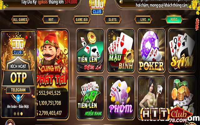 Hitclub có đa dạng các sản phẩm game