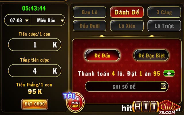 Đánh đề khi chơi Lô đề Hitclub