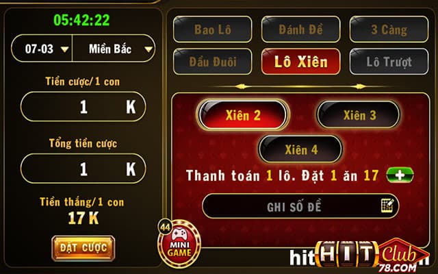 Lô xiên khi chơi lô đề hitclub