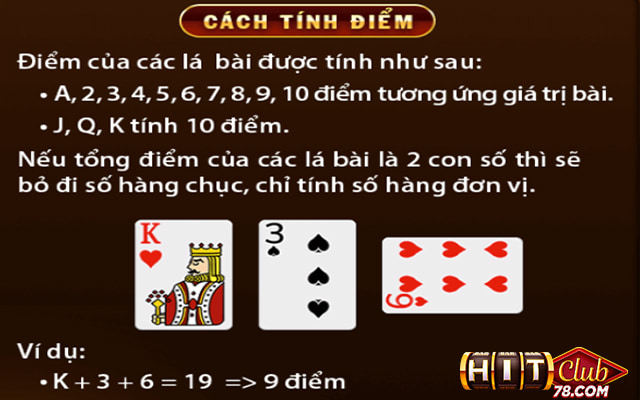 Luật tính điểm Baccarat Hitclub