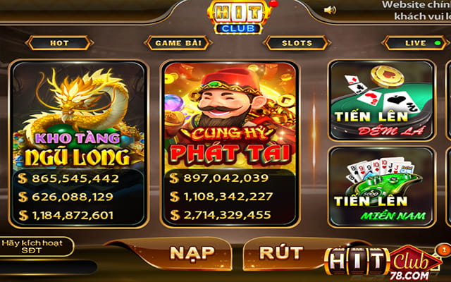 Tìm chọn game cung hỷ phát tài hitclub trên trang chủ