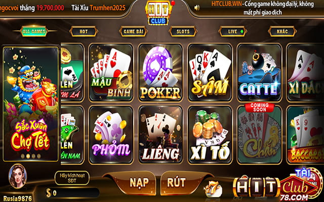 Chọn liêng hitclub để chơi