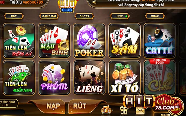 Chọn game bài hitclub anh em yêu thích để chơi