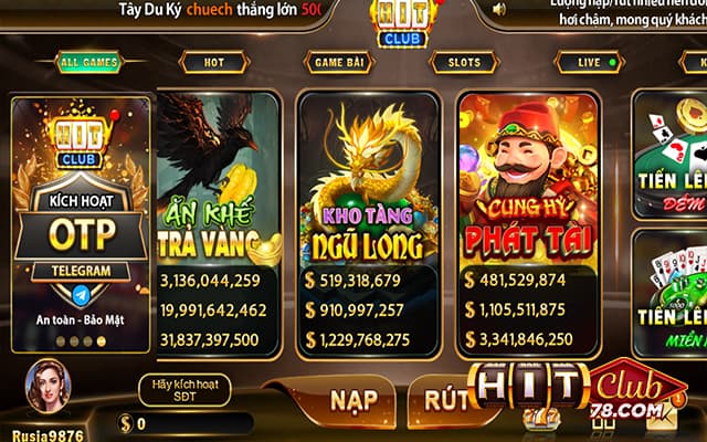 Chọn game kho tàng ngũ long hitclub để chơi