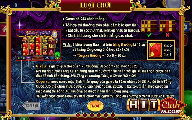 Luật chơi Kho tàng ngũ long Hitclub và cách chiến thắng