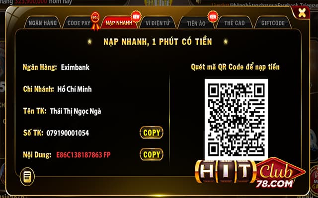 Nạp tiền hitclub để tham gia cược giải UEFA